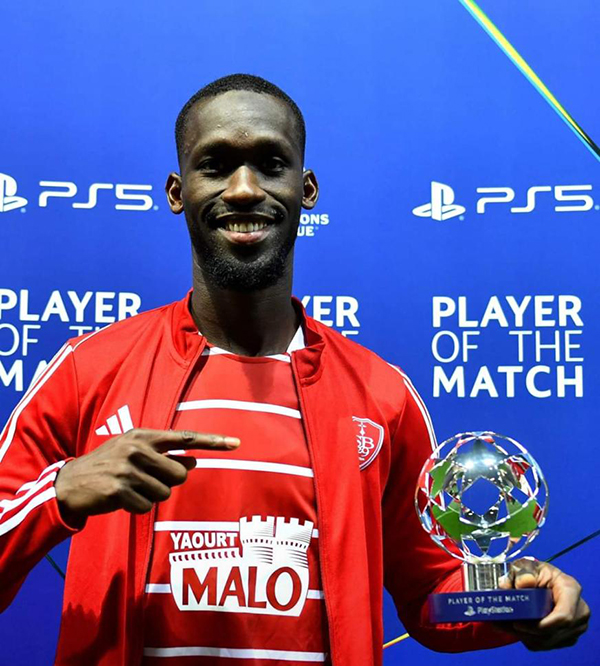 Brest – Brillant en Ligue des champions : Abdallah Sima dans l’équipe-type et en lice pour le «joueur de la semaine»