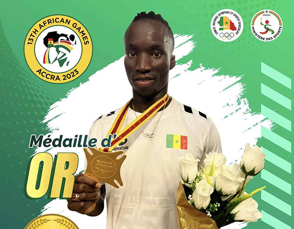 Accra : Louis François Mendy décroche la 3e médaille d’or du Sénégal !